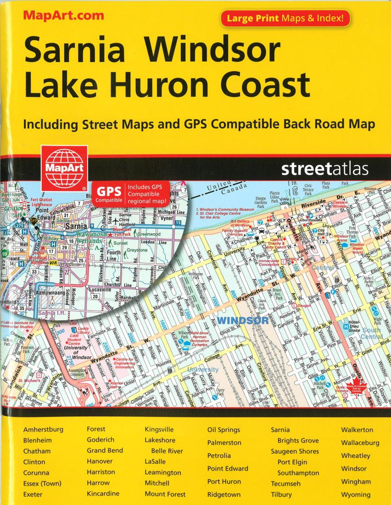 Cover of Sarnia, Windsor & Lake Huron Coast Street Atlas 