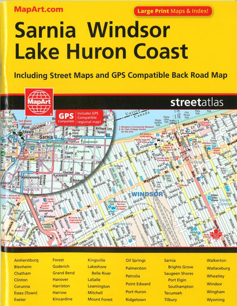 Cover of Sarnia, Windsor & Lake Huron Coast Street Atlas 