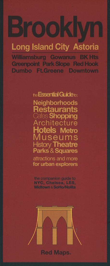 Cover of Brooklyn, New York with Long Island City by Red Maps