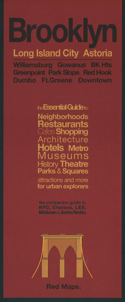 Cover of Brooklyn, New York with Long Island City by Red Maps