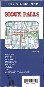 Sioux Falls, South Dakota Street Map by GM Johnson