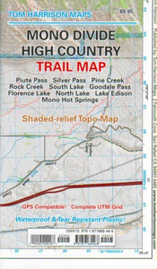 Mono Divide High Country by Tom Harrison Maps