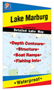 Lake Marburg Fishing Map by Fishing Hot Spots