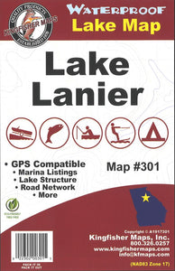 Lake Lanier Map by Kingfisher Maps, Inc.