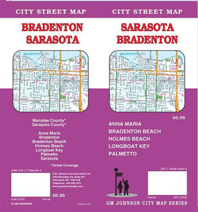 Sarasota and Bradenton, Florida Street Map by GM Johnson