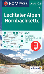 Lechtaler Alpen Hornbachkette Hiking Map By Kompass