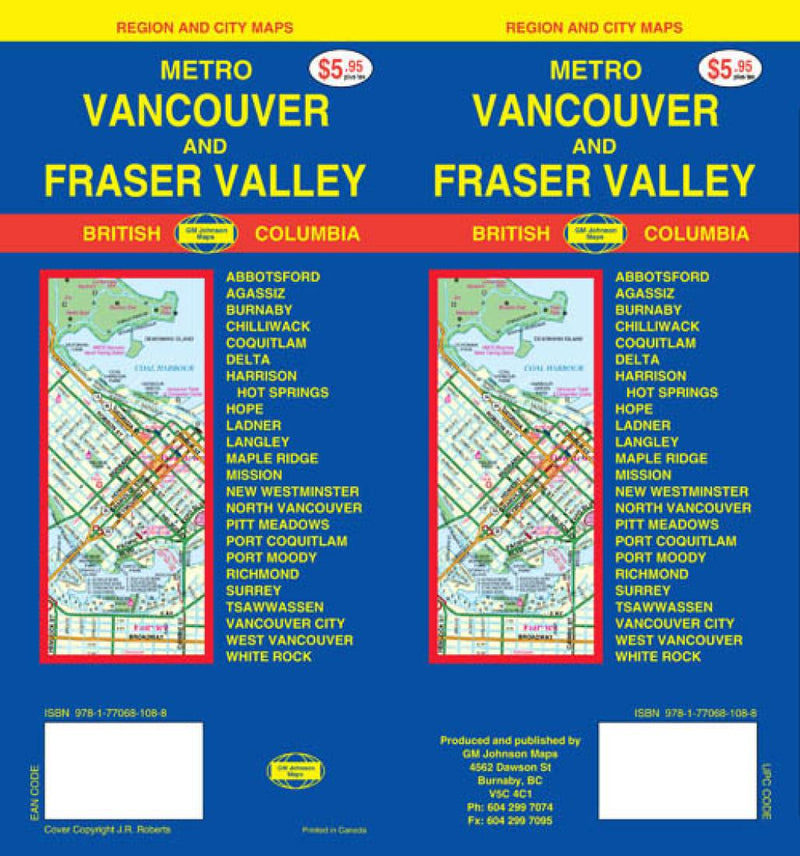 Cover of Vancouver, Metro and Fraser Valley, Canada by GM Johnson