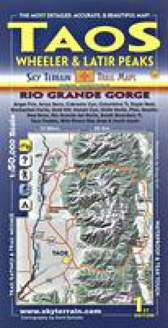 Cover of Taos, Wheeler, and Latir Peaks Hiking Map by Sky Terrain