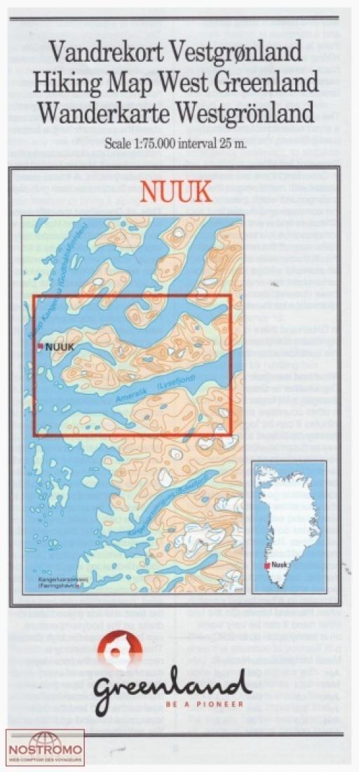 Cover of Nuuk Hiking Map by Greenland Tourism