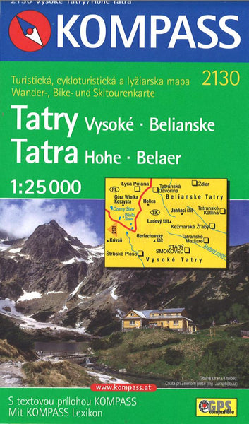 Cover of Hohe Tatra-Vysoke Tatry Hiking and Cycling Map By Kompass
