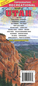 Utah, Topographic Recreational Map by GTR Mapping