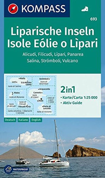 Cover of Isola Eolie o Lipari Hiking Map By Kompass