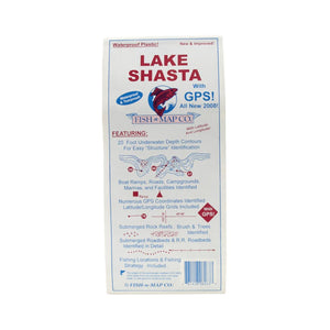 Lake Shasta Fishing Map by Fish-n-Map Company