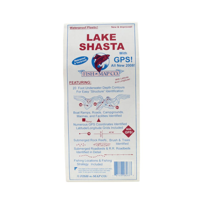 Cover of Lake Shasta Fishing Map by Fish-n-Map Company