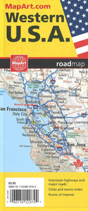 Western USA Road Map by Canadian Cartographics Corporation