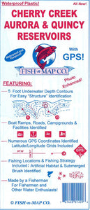 Cherry Creek, Aurora, & Quincy Reservoirs Fishing Map by Fish-n-Map Company