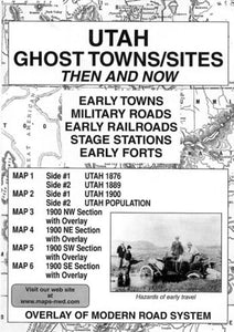 Utah, Ghost Towns and Sites, 6-Map Set, Then and Now by Northwest Distributors