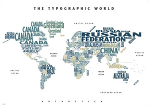 Graphic Map World - colours, white background by Oxford Cartographers
