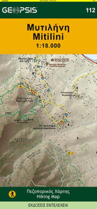 Mytilini, Greece, Hiking Map by Geopsis