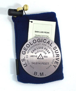 San Luis Peak, Colorado Paperweight by Geo-Situ
