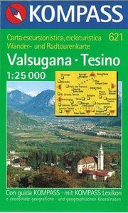 Valsugana - Tesno Hiking Map By Kompass