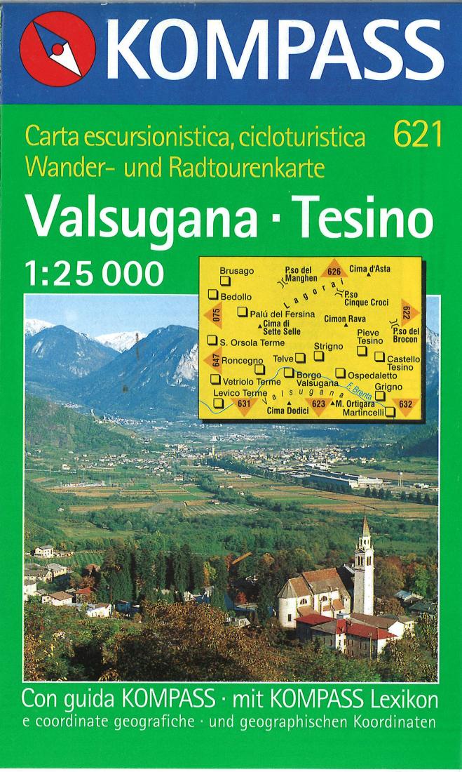Cover of Valsugana - Tesno Hiking Map By Kompass
