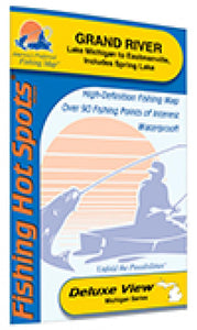 Grand River (Lk Michigan to Eastmanville & Spring Lk) Fishing Map by Fishing Hot Spots