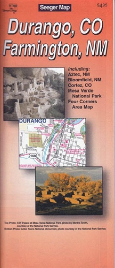 Cover of Durango, Colorado and Farmington, New Mexico by The Seeger Map Company Inc.