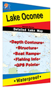 Lake Oconee Fishing Map by Fishing Hot Spots