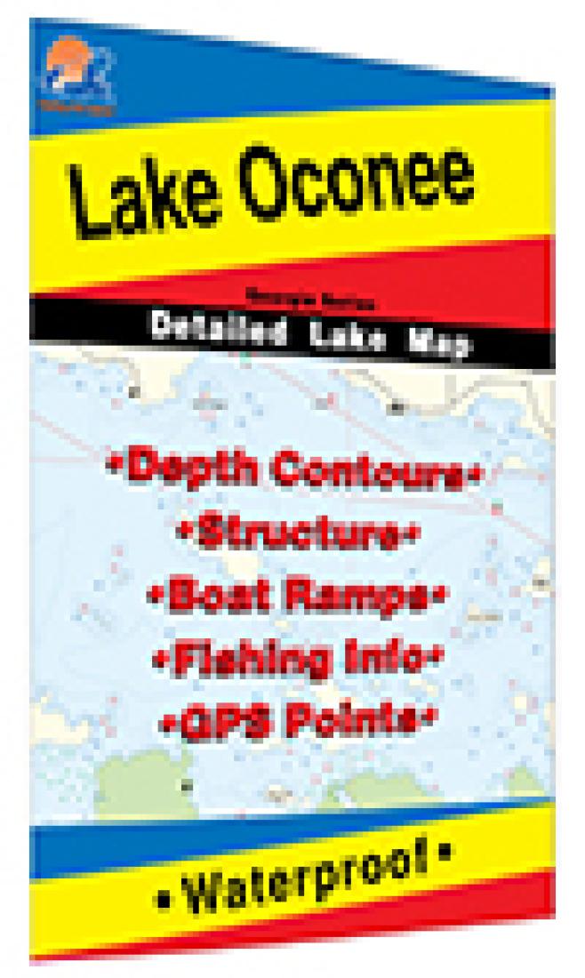 Cover of Lake Oconee Fishing Map by Fishing Hot Spots