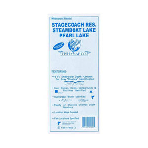 Stagecoach Reservoir, Steamboat Lake, and Pearl Lake Fishing Map by Fish-n-Map Company