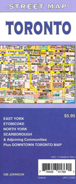 Cover of Toronto, Ontario Street Map Street Map by GM Johnson