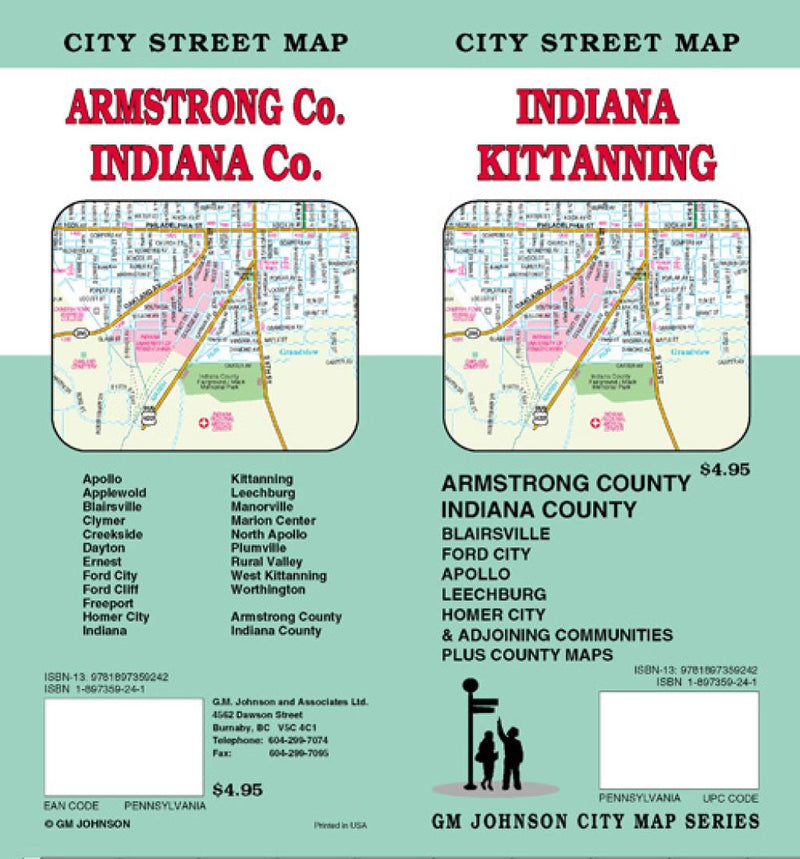 Cover of Kittanning, Armstrong, and Indiana County, PA by GM Johnson