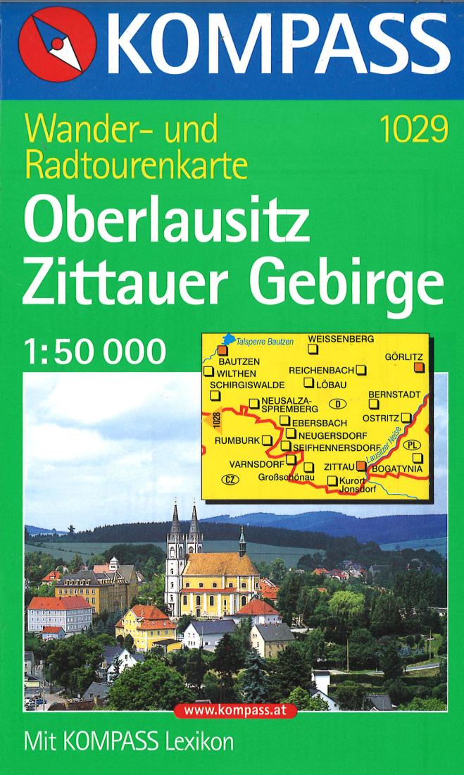 Cover of Oberlausitz Zittauer Gebirge Hiking Map By Kompass