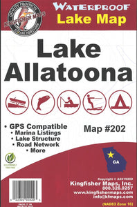 Lake Allatoona Map by Kingfisher Maps, Inc.