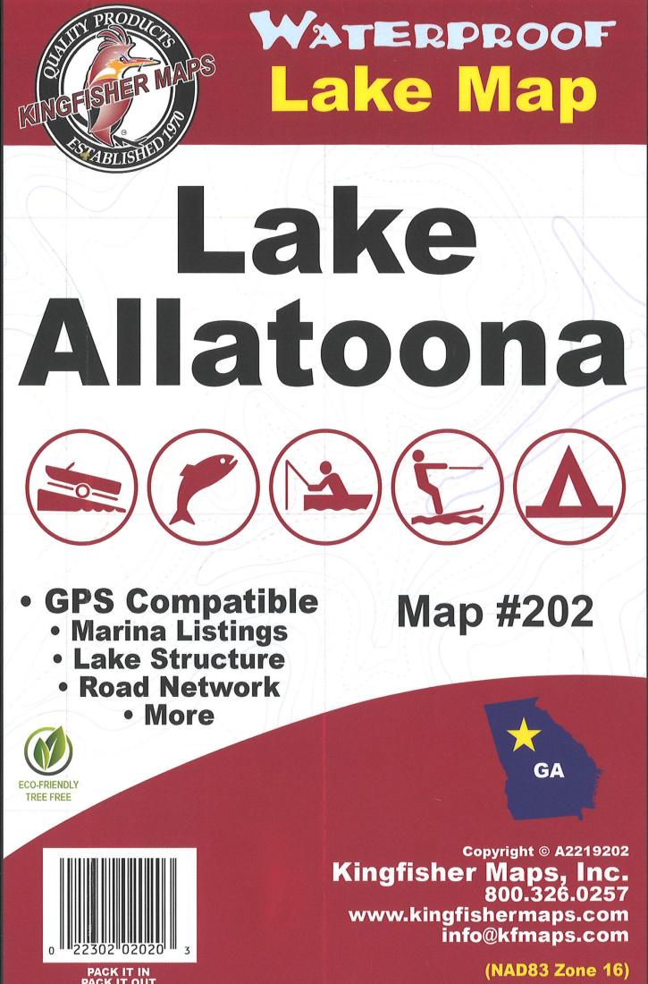 Cover of Lake Allatoona Lake Map by Kingfisher Maps, Inc.