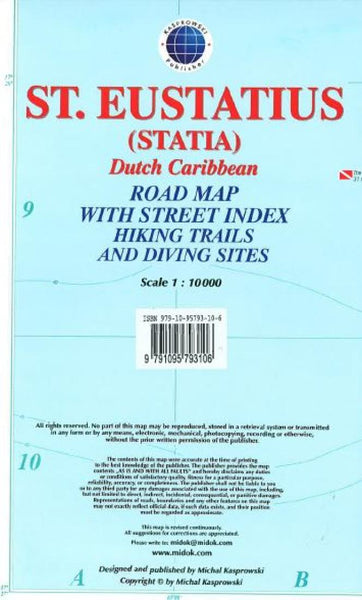 Cover of St. Eustatius (Statia), Dutch Caribbean, Road Map