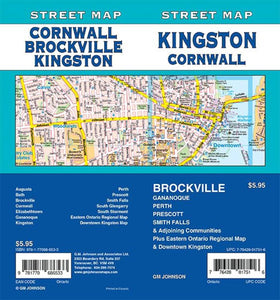 Kingston / Cornwall / Brockville / Smith Falls, Ontario Street Map by GM Johnson