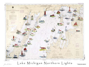 Lake Michigan, Northern Lights by Avery Color Studios