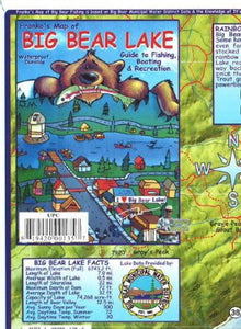 California Map & Fish Card, Franko's Guide to the Fish of Big Bear Lake, by Frankos Maps Ltd.