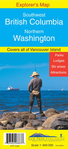 Southwest British Columbia and Northern Washington Explorer's Map by Gem Trek
