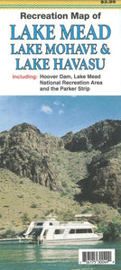 Recreation Map of Lakes Mead, Mojave and Havasu, Arizona by North Star Mapping