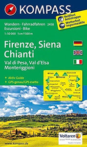 Firenze, Siena, Chianti Hiking Map By Kompass
