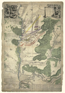 Map of the Battle of Blenheim, 13 August 1704 by Oxford Cartographers