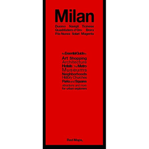 Milan, Italy : Duomo, Navigli, Ticinese : Quadrilatero d'Oro, Brera : P.ta Nuova Solari Magenta by Red Maps
