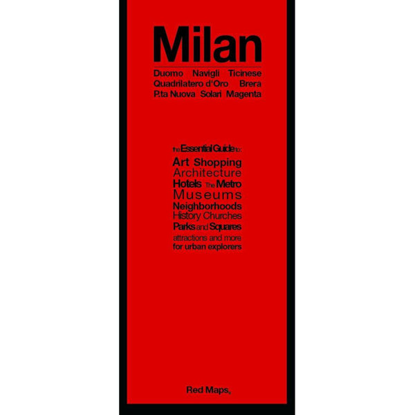 Cover of Milan, Italy : Duomo, Navigli, Ticinese : Quadrilatero d'Oro, Brera : P.ta Nuova Solari Magenta by Red Maps
