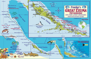 Bahamas Map & Fish Card, Great Exuma Island by Frankos Maps Ltd.