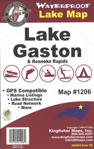 Lake Gaston/Roanoke Rapids Map by Kingfisher Maps, Inc.