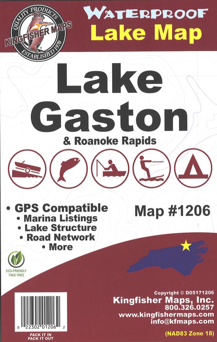 Cover of Gaston/Roanoke Rapids Lake Map by Kingfisher Maps, Inc.