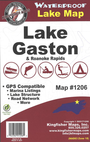 Cover of Gaston/Roanoke Rapids Lake Map by Kingfisher Maps, Inc.